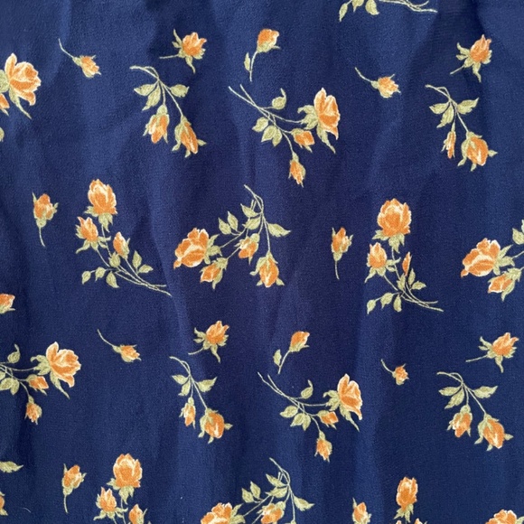 REFORMATION Navy Blue Fawn Floral MIDI Slip Dress Sz 2 EUC - Picture 4 of 9